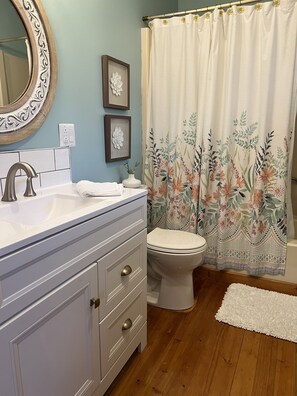 Hair dryer, towels, soap, shampoo - Keeney Kottage (Six Lakes)