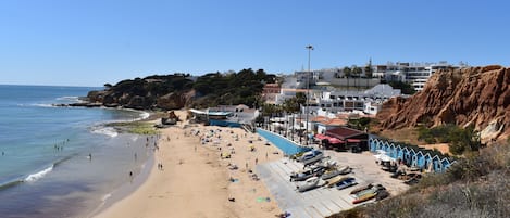 Sun-loungers, beach towels