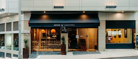 Majoituspaikan sisäänkäynti