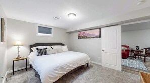 4 bedrooms, iron/ironing board, travel cot, WiFi