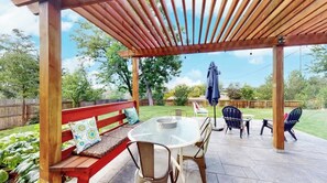 Outdoor dining - Spacious Home with King Beds, Large Yard, & Family Space (Centennial)