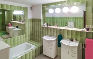 Combined shower/bathtub