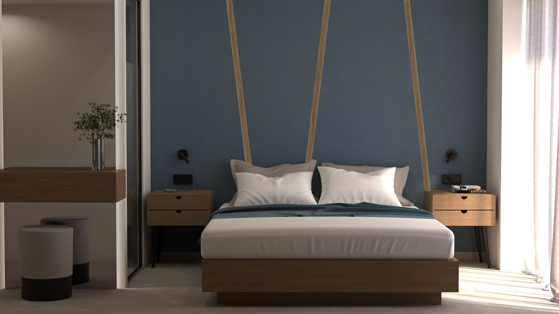 Chambres insonorisées, fer et planche à repasser, Wi-Fi gratuit