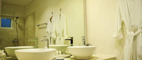 Towels, soap, shampoo
