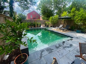 Outdoor pool, a heated pool