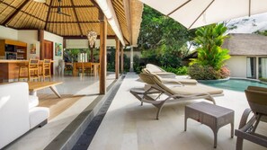 Outdoor dining - Fantastic 3BR Villa W/ Pool & Garden, Bali Villa 2228 (Bali)