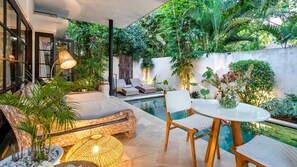 Outdoor dining - Peaceful 1BR Villa W/ Beautiful Pool Area, Bali Villa 2230 (Bali)