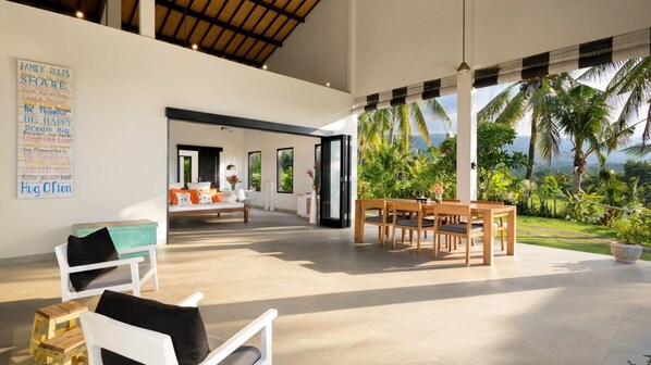 Outdoor dining - Lovely 3BR Villa W/ Amazing Pool & Sea views, Bali Villa 2235 (Bali)