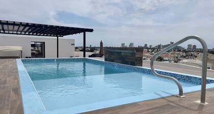 Departamento con alberca en El Encanto