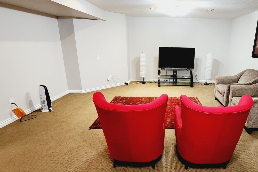 Unique basement suite with spacious living room.