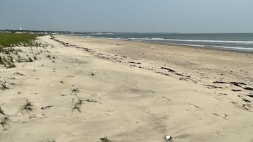 在海滩、沙滩毛巾