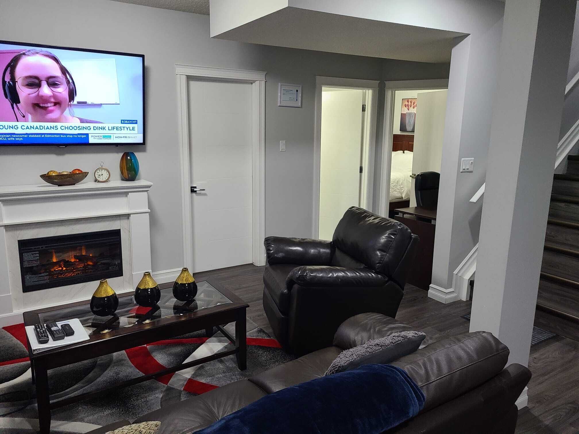 Cozy 2 bedroom basement Suite. Free parking on site.