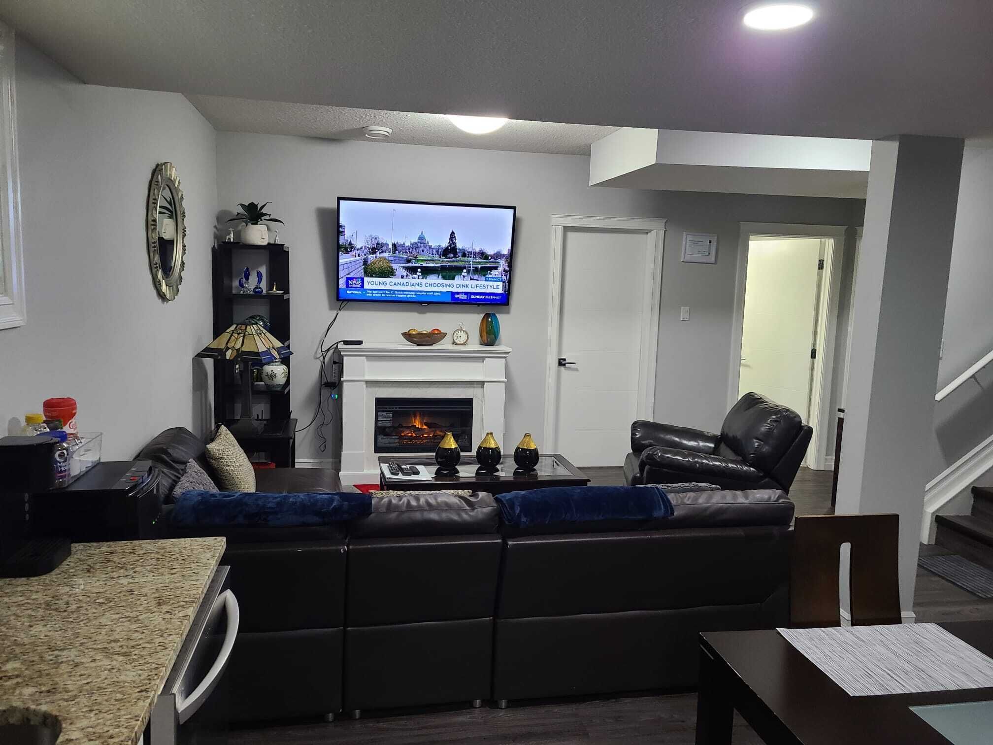 Cozy 2 bedroom basement Suite. Free parking on site.