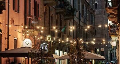 Railing house in the historic center of Asti