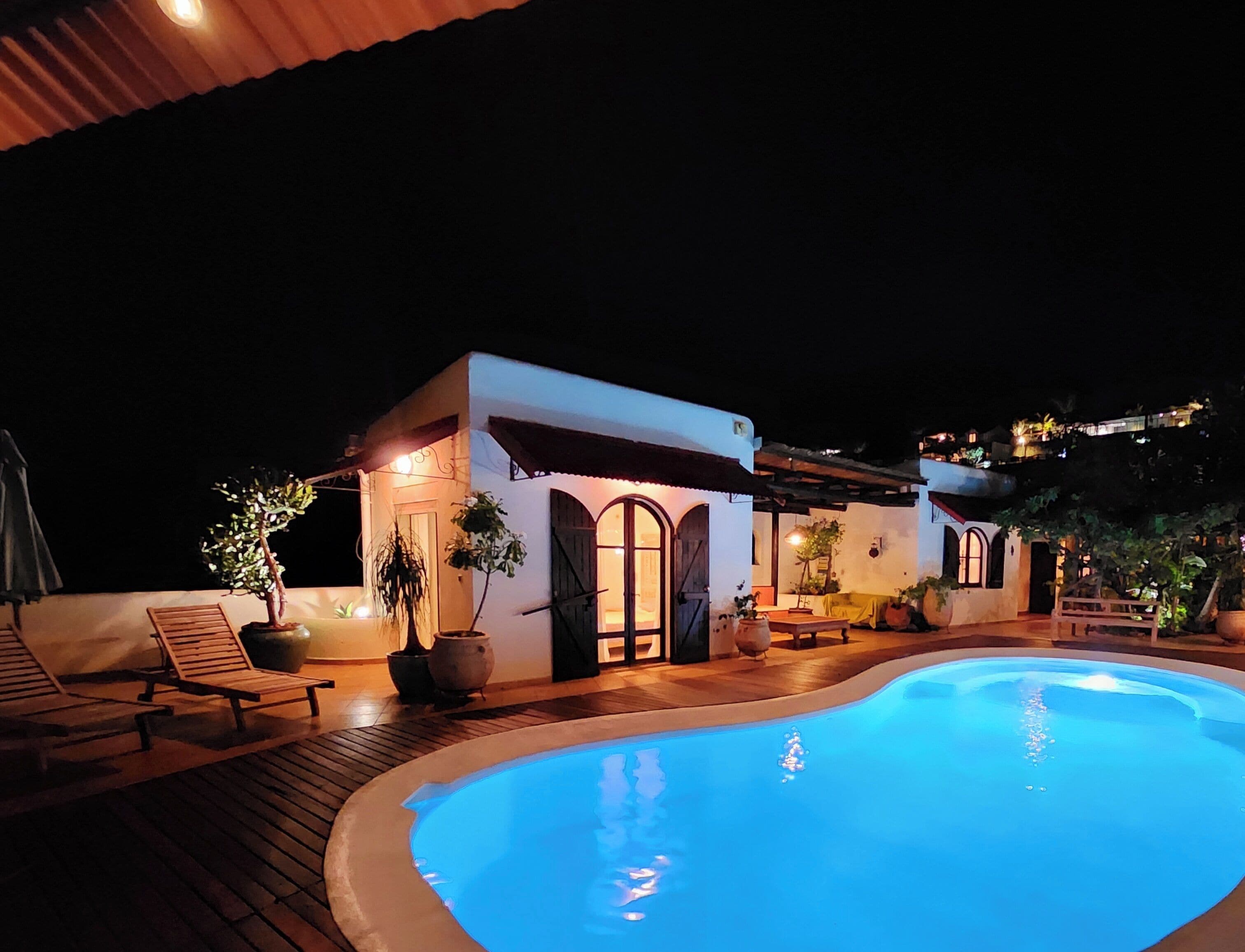 Outdoor pool, a heated pool