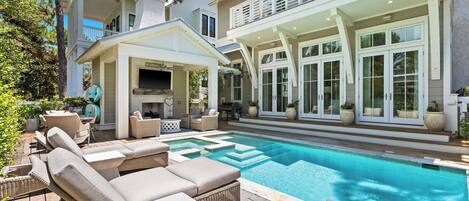 A heated pool