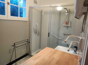 Shower, hair dryer