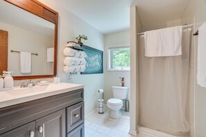 Free toiletries, hair dryer, towels