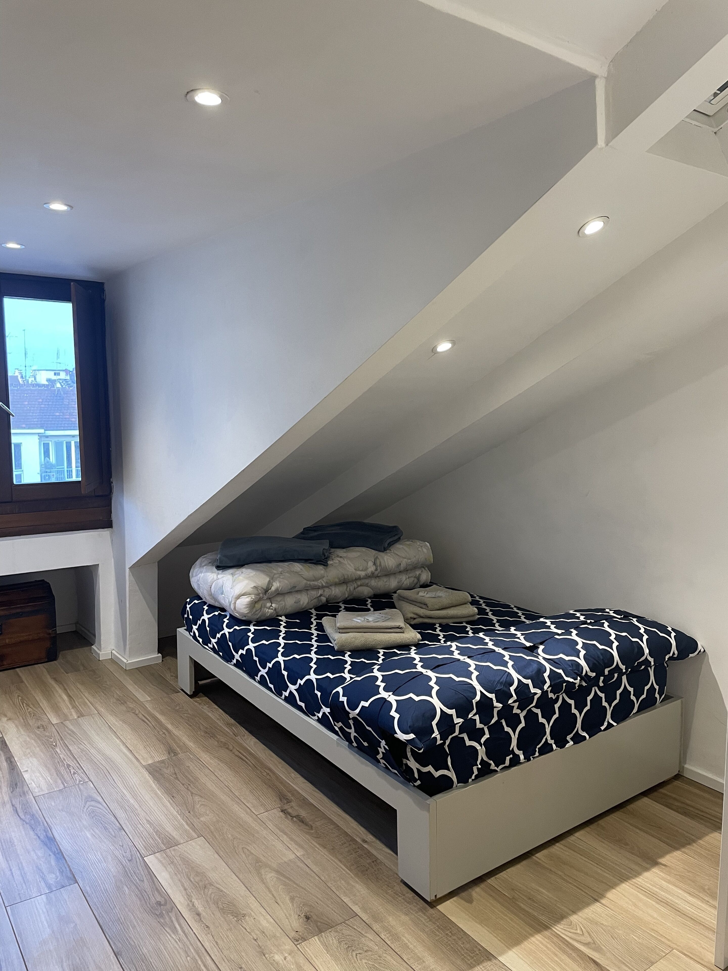 Modern renovated attic in the center