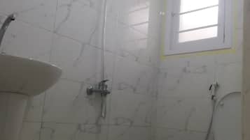 Shower, bidet, soap, shampoo