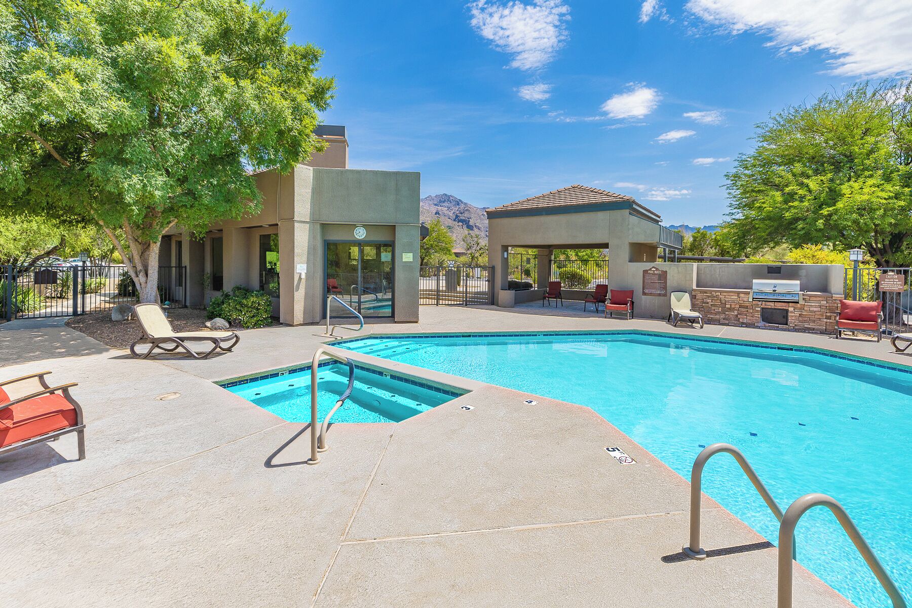 A heated pool