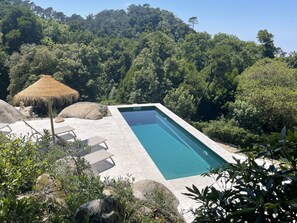 Piscine extérieure, piscine chauffée