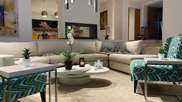 Televisión, chimenea y videojuegos