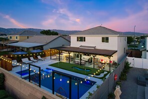 Outdoor pool, a heated pool
