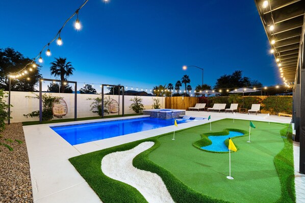 Outdoor pool, a heated pool - Emerald Bay w/ Pool, Spa, Golf, Game room & more! (Coachella)