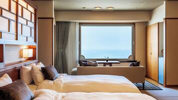 Ocean Front Japanese Modern Room, Non Smoking | 1 bedroom, down comforters, in-room safe, free WiFi