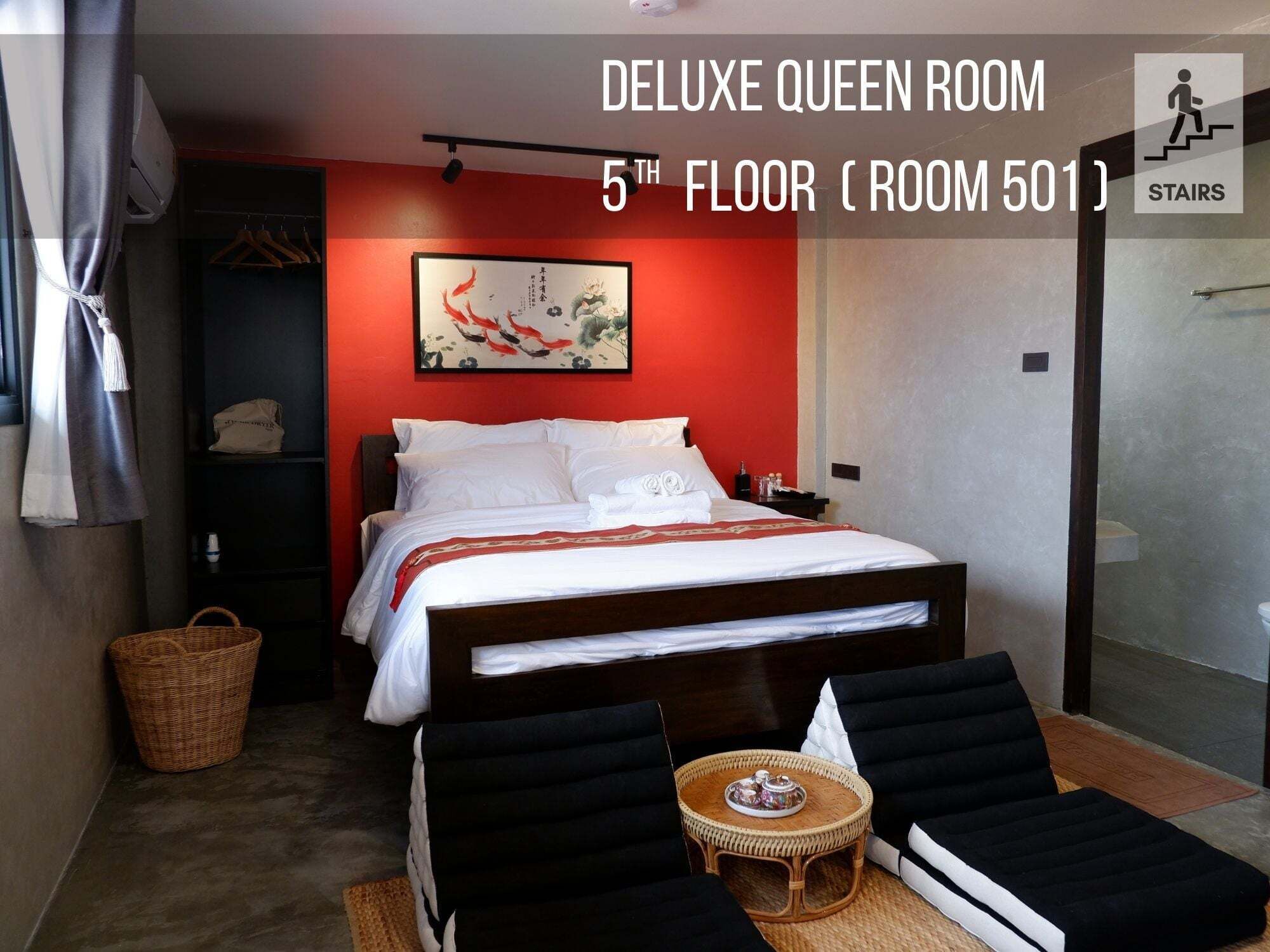 익스클루시브룸, 퀸사이즈침대 1개, 테라스, 타워 | 책상, 암막 커튼, 무료 WiFi, 침대 시트