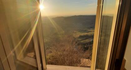 Panoramic in the ancient medieval village of Casperia