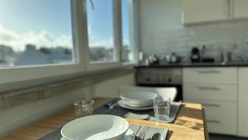 Grand Double Room, Shared Bathroom | Private kitchen | Mini-fridge, microwave, stovetop, coffee/tea maker