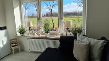 Een smart-tv en boeken