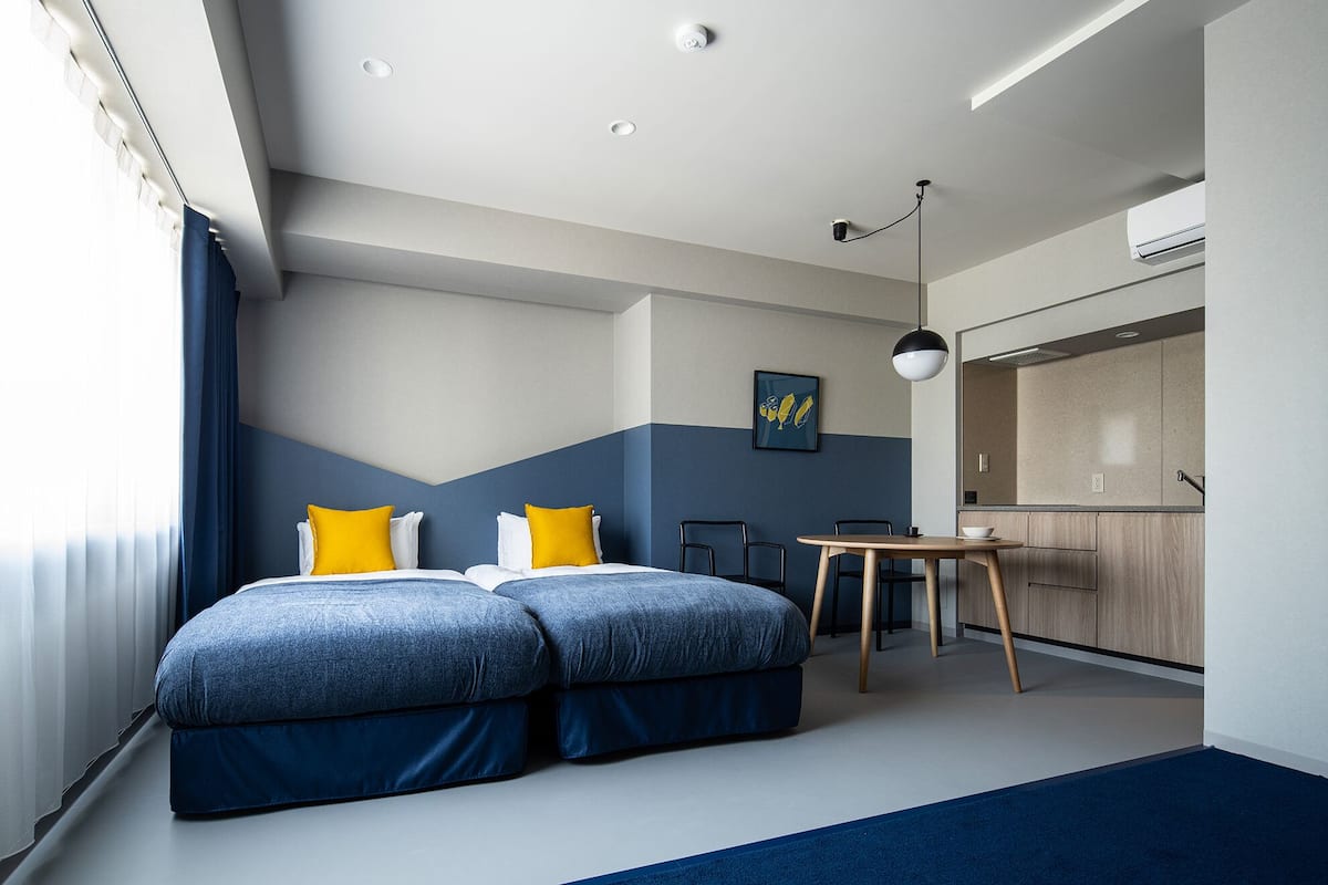 Estudio familiar | 1 habitación, ropa de cama de alta calidad y cortinas blackout