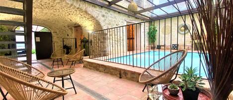 Indoor pool, a heated pool