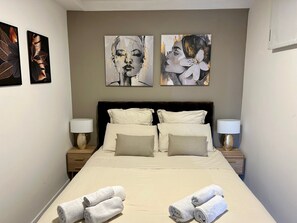 1 makuuhuone, silitysrauta/-lauta, vauvan matkasänky, ilmainen Wi-Fi