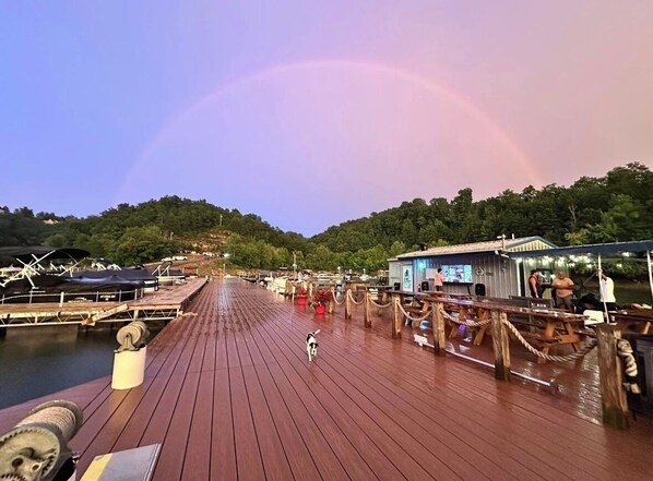 Property grounds - Luxe Lake Barndo w/ 2 King Suites! Hot Tub, Fire Pit, 1/8 mile to boat ramp! (Monticello)