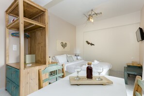 Habitación doble Confort | Sábanas de algodón egipcio y ropa de cama de alta calidad 