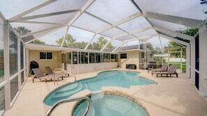 Outdoor pool, a heated pool