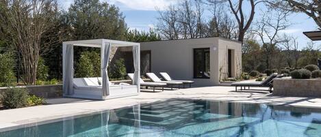 Outdoor pool, a heated pool