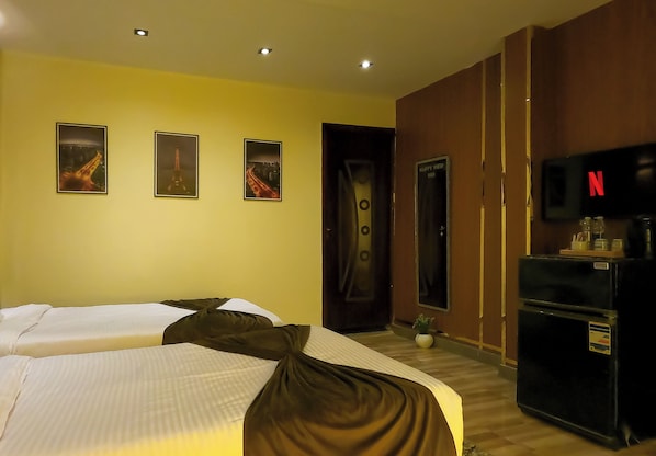 Klassieke tweepersoonskamer, 2 eenpersoonsbedden, uitzicht op bergen | 1 slaapkamer, lakens van Egyptisch katoen, luxe beddengoed