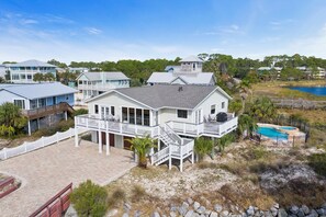 Exterior - Rising Tide - Lakefront on 30A, Heated Private Pool, Hot Tub, Steps to the Sand! (Dune Allen Beach)