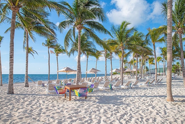 Sun loungers, beach towels