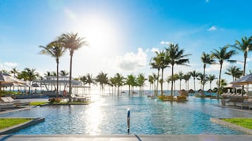 Outdoor pool, a heated pool