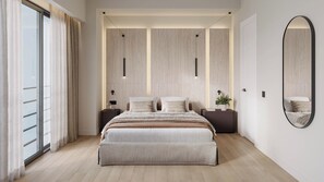 Comfort Double Room | Egyptian cotton sheets, premium bedding, memory foam beds, minibar - Athesense Suites (Athens)