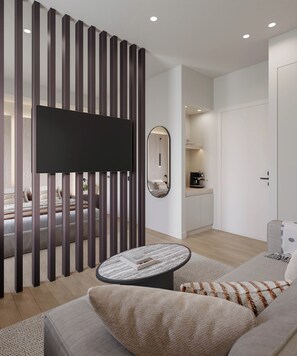 Family Suite, 1 Bedroom | Egyptian cotton sheets, premium bedding, memory foam beds, minibar - Athesense Suites (Athens)