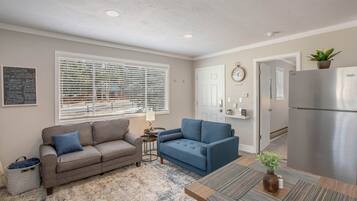 TV connectée, cheminée, livres