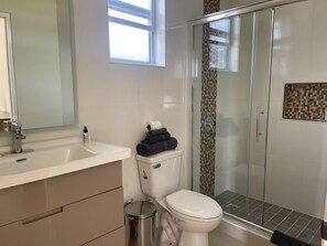 Shower, hair dryer, towels, soap - Thee Cool-Cool Top (Kingston 19)