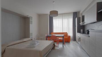 Loft Eksklusif | 1 kamar tidur, tempat tidur Select Comfort, minibar, dan brankas